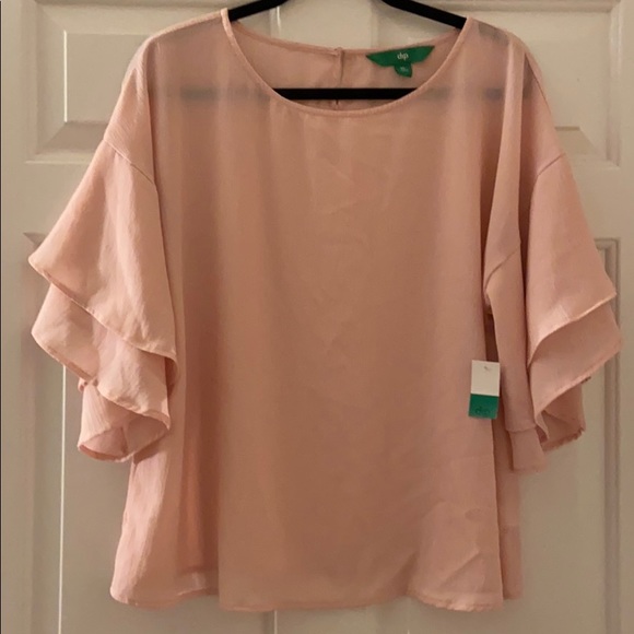 Tops - BRAND NEW WITH TAGS blouse - large ruffle sleeves